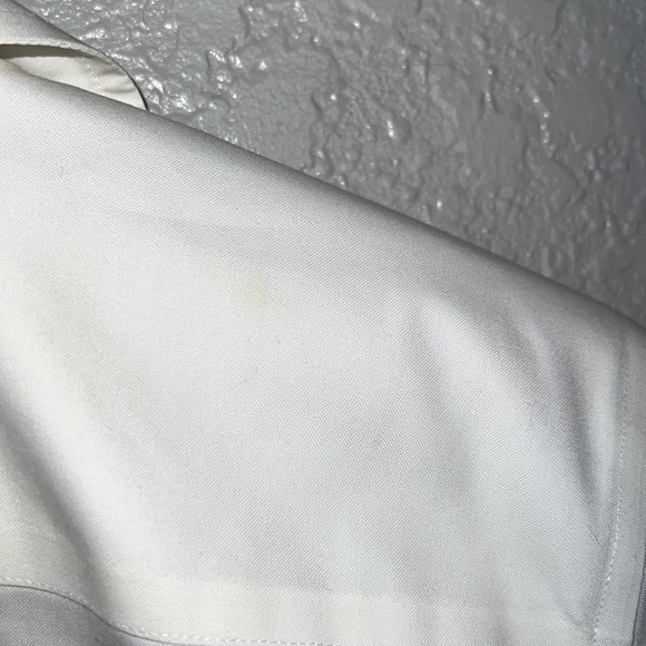 Talbots White/ Cream Wrinkle Resistant Button Down 3 Quarter inch Sleeve Top - Picture 6 of 6